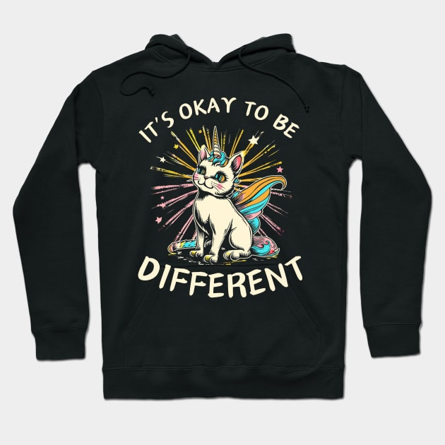 It's Okay To Be Different Hoodie by OscarVanHendrix